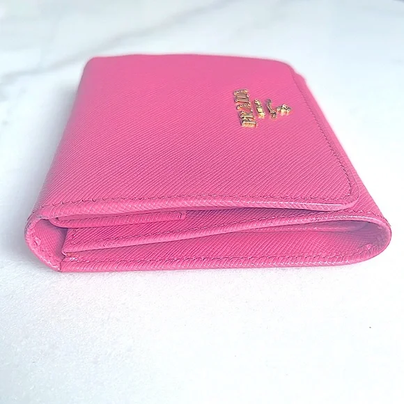 Trifold Pink Prada Wallet - Picture 12 of 13
